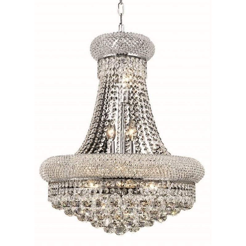 Entryway foyer chandelier savoy draped whitewashed Elegant Lighting Fixtures