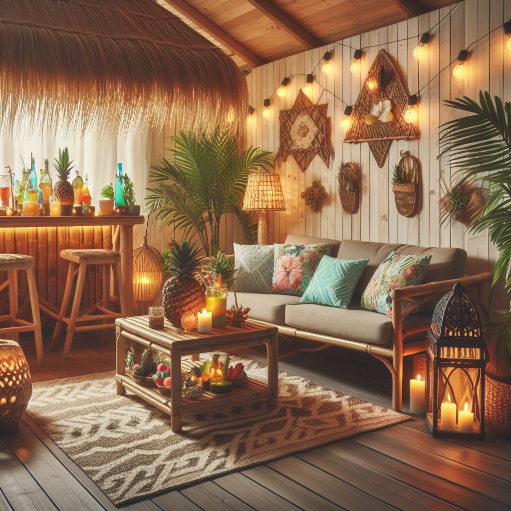 Tropical resort decor